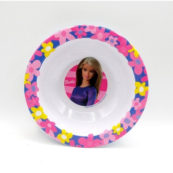 Vintage Home Presence Mattel Barbie Melamine Flowers Pink Plate & Bowl Set 2000 - Picture 4 of 7
